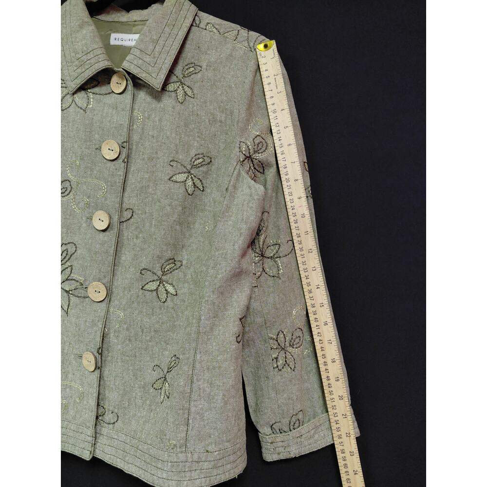REQUIREMENTS Embroidered Floral Jacket Collared Women See Measurements - Picture 8 of 8